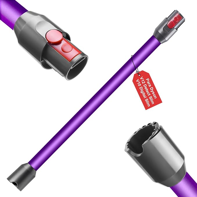 Tube Extension pour Dyson V12 Detect Slim / V10 Digital Slim Aspirateur,Accessoire de Tube Rallonge avec Dégagement Rapide 74cm,Rechange pour Tuyau D'aspiration (Violet) - Image 1