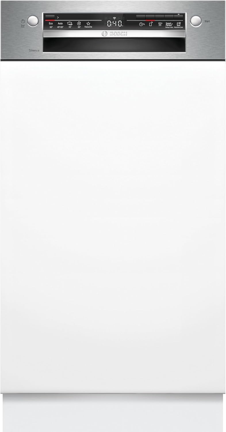 Bosch SPI2HKS42E, Série 2, Lave-vaisselle encastrable, 45 cm, 10 couverts, Home Connect, Bandeau metallic - Image 1