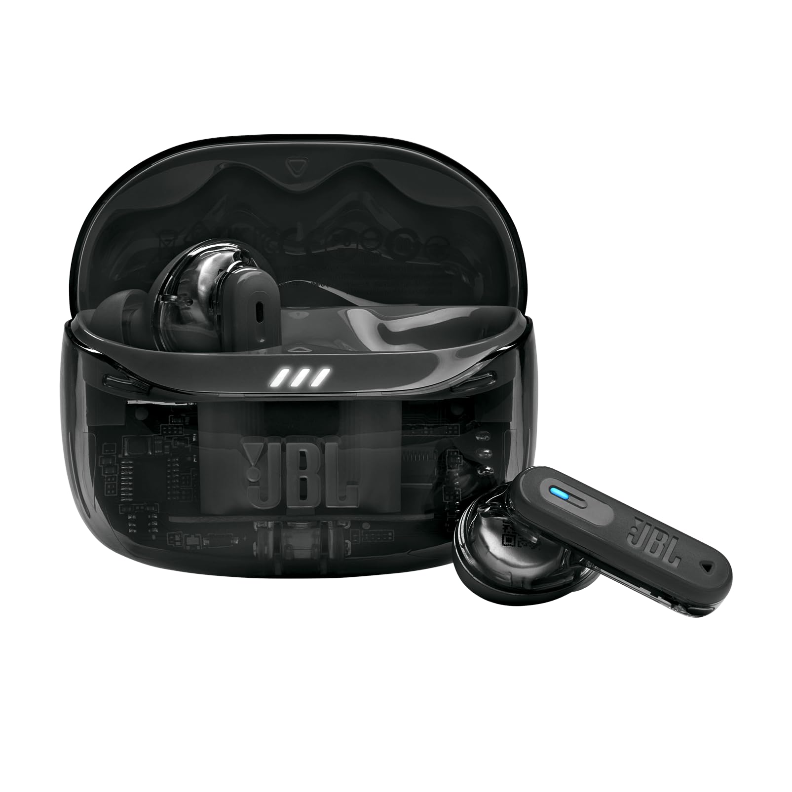 JBL Tune Beam Ghost 2, Wireless Bluetooth Earbuds, Noise Reduction, 48 Hours Battery Life, IP54 Water and Dust Resistance, Multi-Point Connection, Black Ghost - Image 1