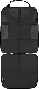 Maxi-COSI Back Seat Protector, Front Rear Car Seat Accessory, Leather and Fabric Interior Protectors, Anti-Slip, Quick Installation, Large, ISOFIX Compatible, Black - Image 1