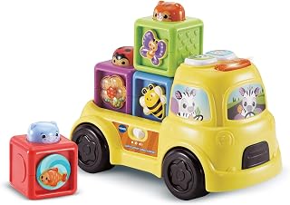 VTech - Lumi Camion Cubes Surprises - Camion Jouet Musical avec Cubes à Empiler Bébé - Animaux Surprises - Jeu de Motricité Fine et d'Éveil - Cadeau Bébé Dès 6 Mois - Contenu en Français - Image 1