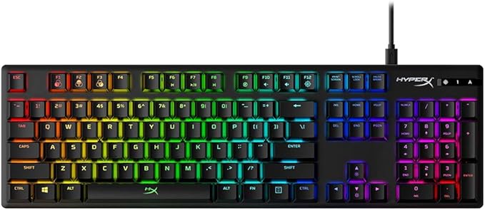 HyperX Alloy Origins RGB Mechanical Gaming Keyboard, HyperX Red Switches (US QWERTY) - Image 1