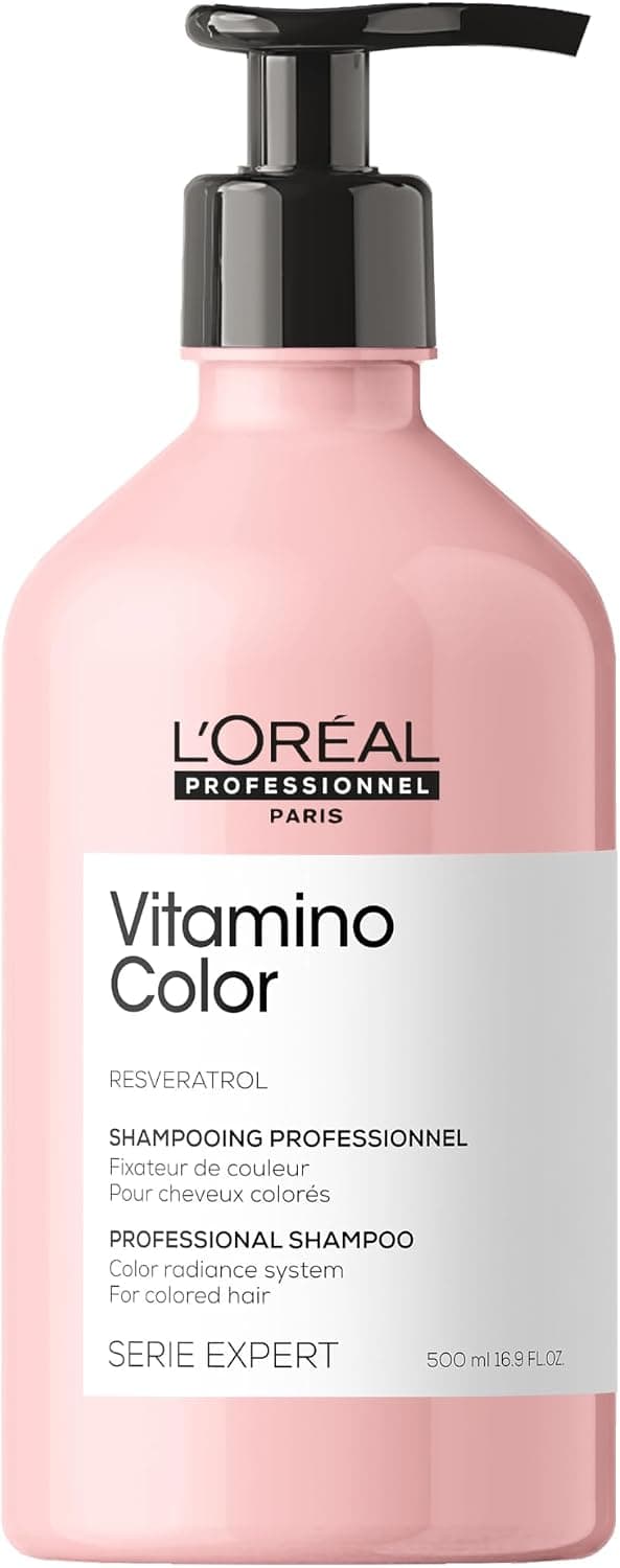 L'OREAL PROFESSIONNEL - Shampoing Fixateur de Couleur Vitamino Color - Homme & Femme - Cheveux 71 % Plus Nourris & 5 x Plus Brillants - Antioxydant - Cheveux Colorés - 500 ml