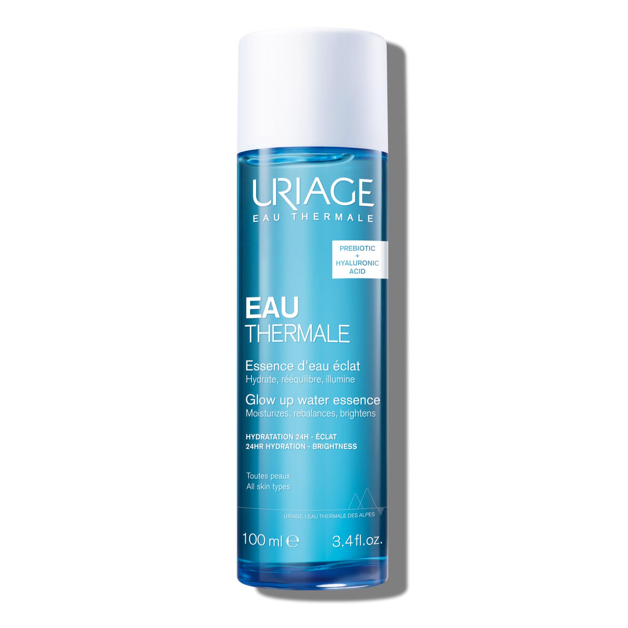 Uriage Radiance Water Essence with Hyaluronic Acid - Moisturises - Purifies and Tightens Pores - Bergamot and Peach Fragrance - High Tolerance - 96% Natural Ingredients - 100 ml - Image 1