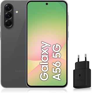 Samsung Galaxy A56 5G, Smartphone Android, 128 Go, Chargeur Secteur Rapide 25W Inclus, Smartphone déverrouillé, Graphite, Version FR - Image 1