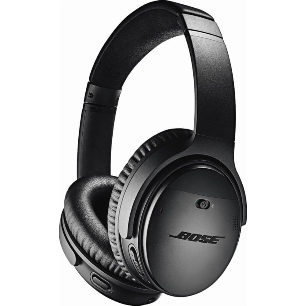 Supra-Aural Bose QuietComfort 35 II Wireless Bluetooth Headphones with Built-in Microphone for Voice Control via Alexa, Black - Image 1