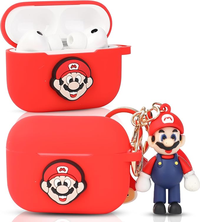Compatible with Apple Airpods Pro 3 Case Protective Case Funny Cute Slim Cartoon Cover with Keychain Doll (MLA) - Image 1