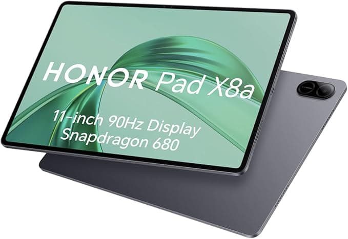 HONOR X8A Pad 4GB 64GB, Expandable to 1TB, WiFi Tablet, 11-inch 90Hz Display, Snapdragon 680, 4 Speakers, 8300mAh Battery, Metal Body, Android 14, Google Service, Grey