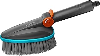 Gardena Cleansystem Brosse de Lavage à Main M Souple réglable : Brosse de Nettoyage avec raccord de Tuyau, Petites Zones sensibles, Utilisation d'une Seule Main, avec débit réglable (18842-20) - Image 1