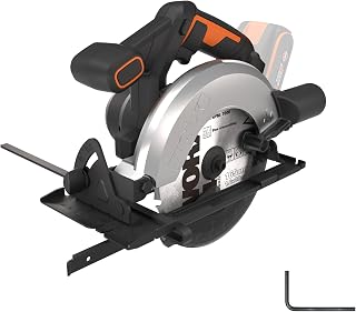 WORX Scie Circulaire sans Fil 20V WX526.9, Lame de 165mm, Jusqu'à 55 mm, Biseau 0-50°, Idéale Pour des Coupes Nettes dans le Bois, Compacte et légère, Sans Batterie ni Chargeur - Image 1
