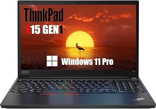 Lenovo Thinkpad E15 Gen 1 Business Laptop, 15.6" FHD (1920x1080), Intel Core i5-10210U, 16GB RAM, 256GB SSD, Japanese QWERTZ Keyboard, Windows 11 Pro (Refurbished) - Image 1