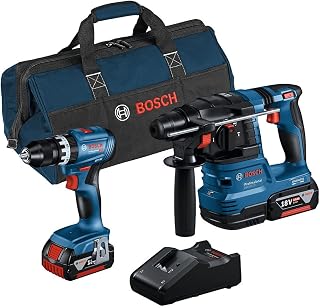 18V System Combi-Kit: GSB 18V-45 Impact Drill + GBH 18V-22 Drill (with 2 x 4.0 Ah Batteries, GAL 18V-40 Fast Charger, Tool Bag) - Image 1