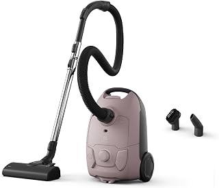 Clean 500 Vacuum Cleaner with Powerful Bag EB51C1WP, Compact, Lightweight, Eco Responsible, Smooth Combined Crevice, Easy Maneuverability, Manual Power Control, Compact Size, Pink - Image 1