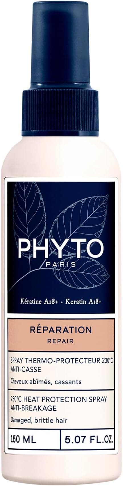 Phyto Paris - Repair - Thermo-Protective Hair Spray 230° 150 ml - Heat Protector for Damaged and Brittle Hair - Anti-Frizz and Anti-Breakage Hair Care - Formula Enriched with Keratin A18