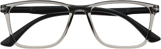 OPULIZE NYX Lunette anti lumiere bleue femme & homme - Lunette Loupe Ecran/Gaming - Anti-éblouissement, UV400, Légère - Rectangulaire - Gris - + 3,00 - Image 1