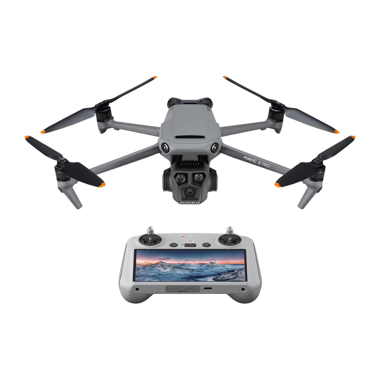DJI Mavic 3 Pro with DJI RC (Remote Control with Screen), Three-Camera Headlight Drone with Hasselblad CMOS 4/3 Camera, 43 min Flight Time and HD Video Transmission 15km - Image 1