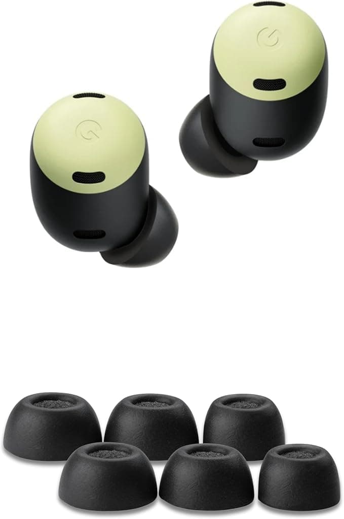 Comply Google Pixel Buds Pro 3 Pairs Black Foam Tips - Ultimate Comfort, Steady Fit, Memory Foam Tips, Replacement Tips for Google Pixel Buds Pro