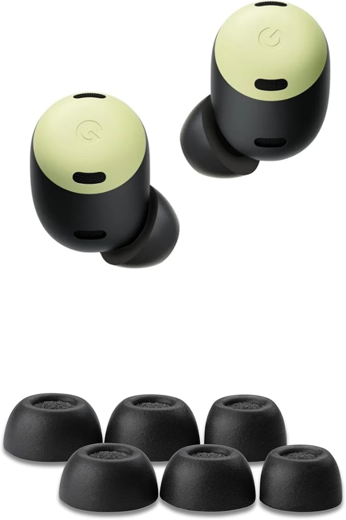 Comply Google Pixel Buds Pro 3 Pairs Black Foam Tips - Ultimate Comfort, Steady Fit, Memory Foam Tips, Replacement Tips for Google Pixel Buds Pro - Image 1
