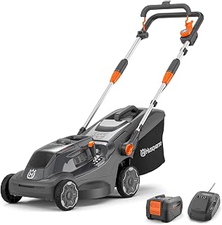 Aspire LC34-P4A Cordless Lawnmower with 18 V Battery and Charger for 500 m² of Lawn Area, Electric Lawn Mower (30 Litre Collector Basket, Cutting Width 34 cm, - Image 1