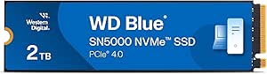 WD Blue SN5000 2TB SSD, Internal Solid State Drive, M.2 2280 NVMe SSD, PCIe Gen4, up to 5150MB/s, nCache Technology, Includes Acronis True Image for Western Digital, Disk Cloning and Migration. - Image 1