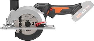 WORX NITRO - Scie Circulaire sans Fil 20V - Moteur Brushless - Scie Multimatériaux - Avec 3 Lames ⌀ 115 mm - Coupe d'onglet 0 – 46° - ⌀ 120 mm - WORX WX531.9 (livrée sans batterie ni chargeur) - Image 1