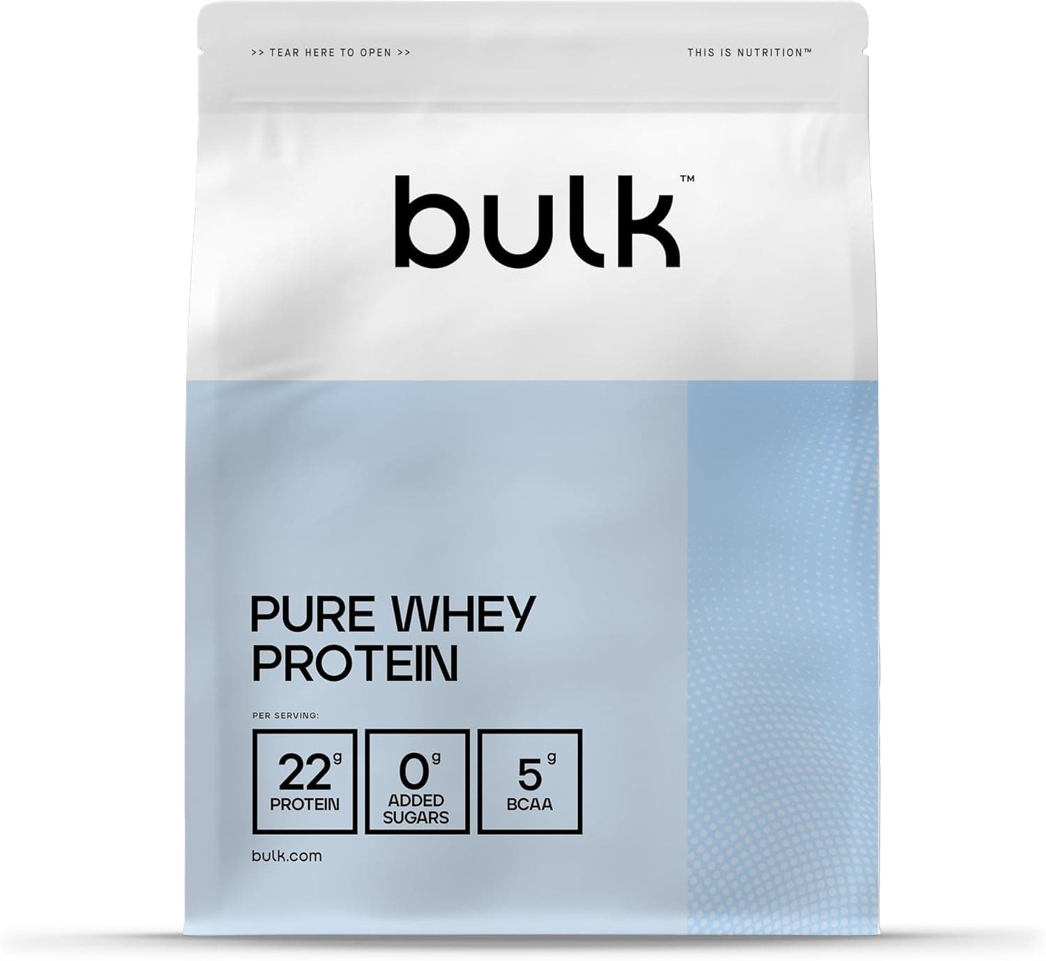 Bulk Pure Whey Protein Powder, Chocolate Cookies, 22g Protein and 5g BCAA Portion, Whey Shake, Low Sugar, Promotes Growth and Muscle Recovery, Easy Blend, 25kg