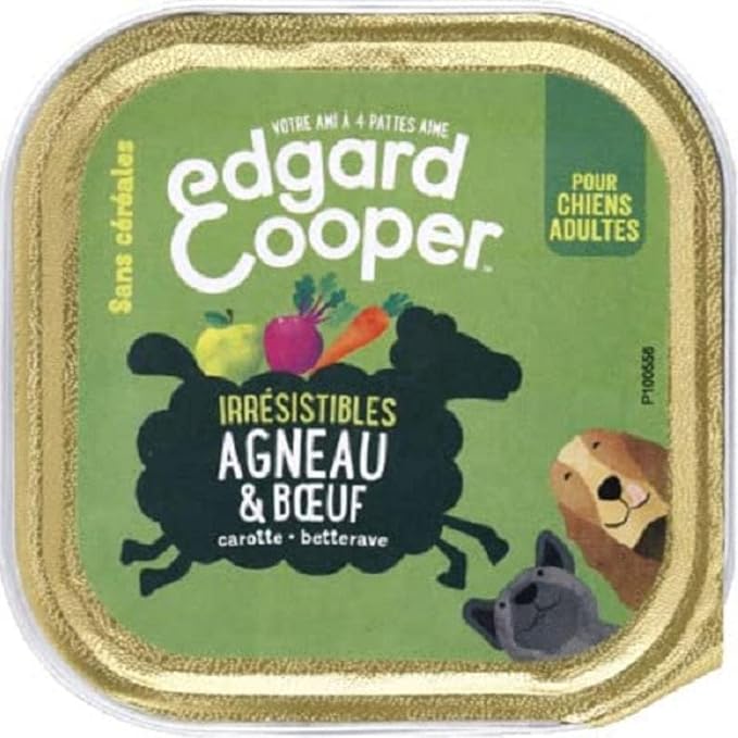 EDGARD&COOPER Natural Edgard & Cooper Adult Dog Grain Free Lamb & Beef - 100g Tray - Image 1