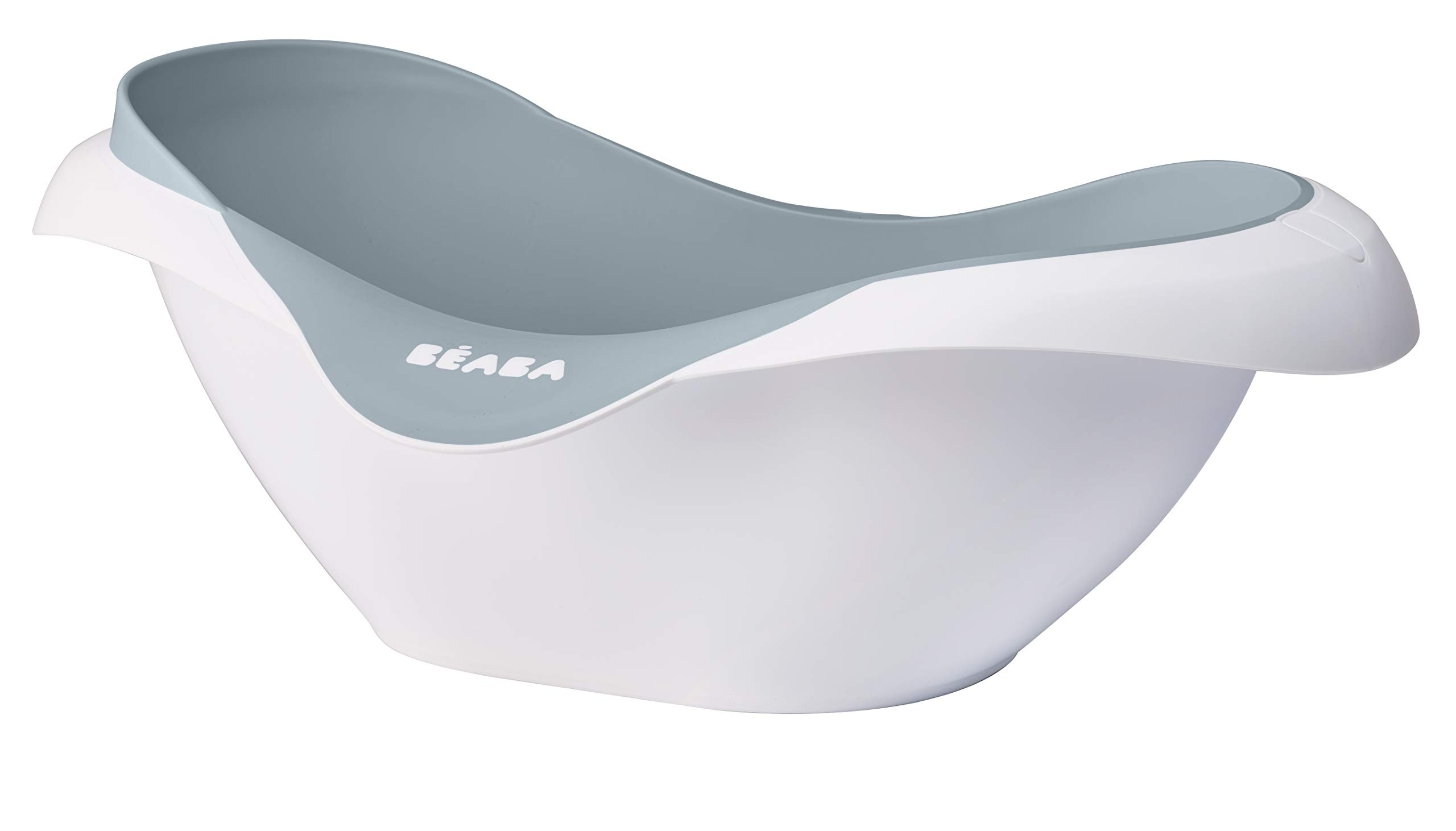 BÉABA, Camélé'O Baby Bath, Non-Slip and Comfort, Made in France, Soft and Soft Material, Multifunctional, Ergonomic, Drain Plug, Camélé'O, Light Mist - Image 1