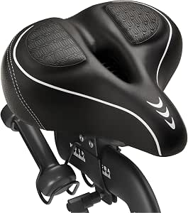 Fitense Peloton Bike & Bike+ Oversized Bike Saddle Comfortable Seat Cushion Compatible with Peloton, Road or Exercise Bikes, Wide Replacement Saddle for Men and Women - Image 1