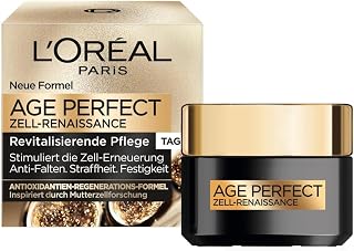 L'Oréal Paris Age Perfect Cell Renaissance Crème visage anti-âge SPF 15 Crème de jour anti-rides à la truffe noire et au thé noir Stimule le renouvellement cellulaire des peaux matures, 50 ml - Image 1