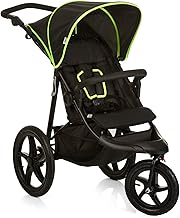 hauck Poussette 3 Roues Runner, Grandes Roues Pneumatiques, Jusqu'à 22 kg, Pliable, Position Allongée, Guidon Réglable, Panier XL Jusqu'à 3 kg, Noir Néon Jaune - Image 1