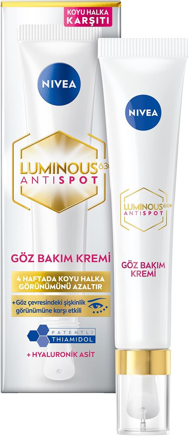 NIVEA Cellular LUMINOUS 630 Crème de traitement des yeux anti-cernes avec caféine et acide hyaluronique 15 ml - Image 1