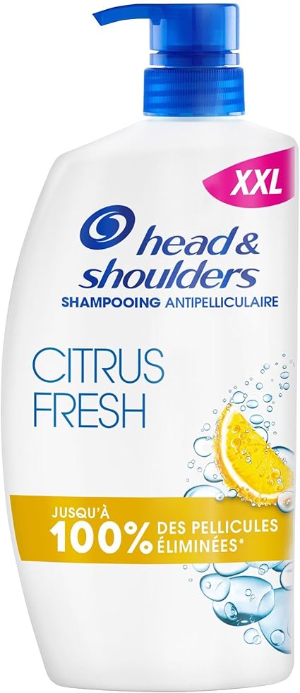 Head & Shoulders Citrus Fresh Anti-Dandruff Shampoo For Oily Hair With Pump 1000 ml. Up to 100% of Dandruff Eliminated, Clinically Proved. Daily Use - Image 1