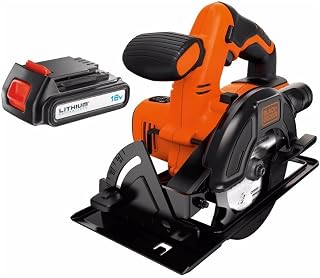 Cordless electric circular saw with 18 V 1.5Ah battery, cutting depth: 43 mm - 45° angled cuts - 1 blade - BDCCS18-QW 1 Orange battery - Image 1