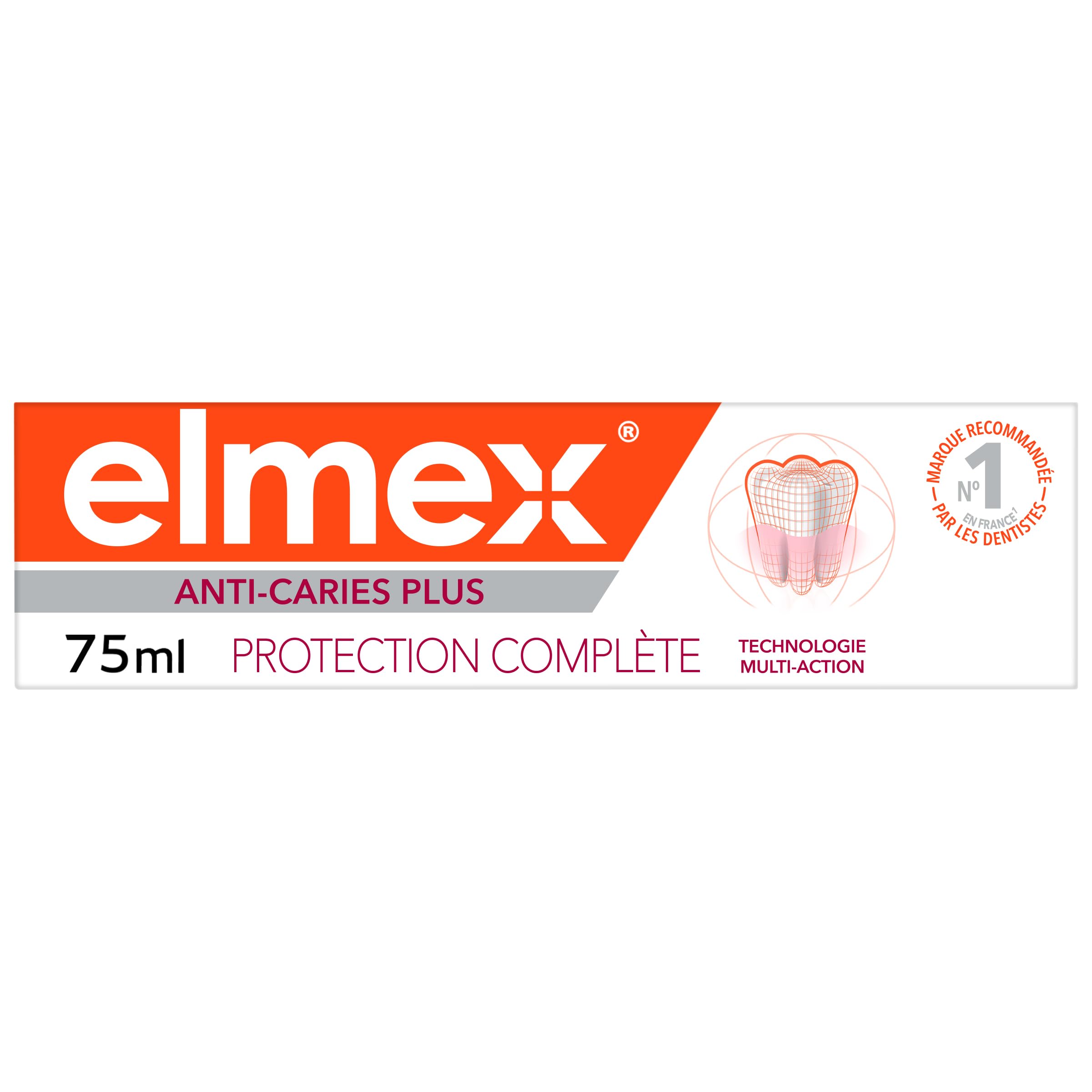 ELMEX - Elmex Anti-Caries Plus Toothpaste Complete Care - Remineralizes Enamel - Protects sensitive teeth and gum irritation - 75 ml - Image 1