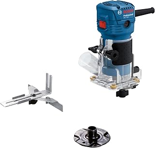 Bosch Professional affleureuse GLF 55-6 (moteur de 550 W, 33 000 tr/min, avec 2 clés, 1 sac de collecte, butée parallèle, guide coulissant) - Image 1