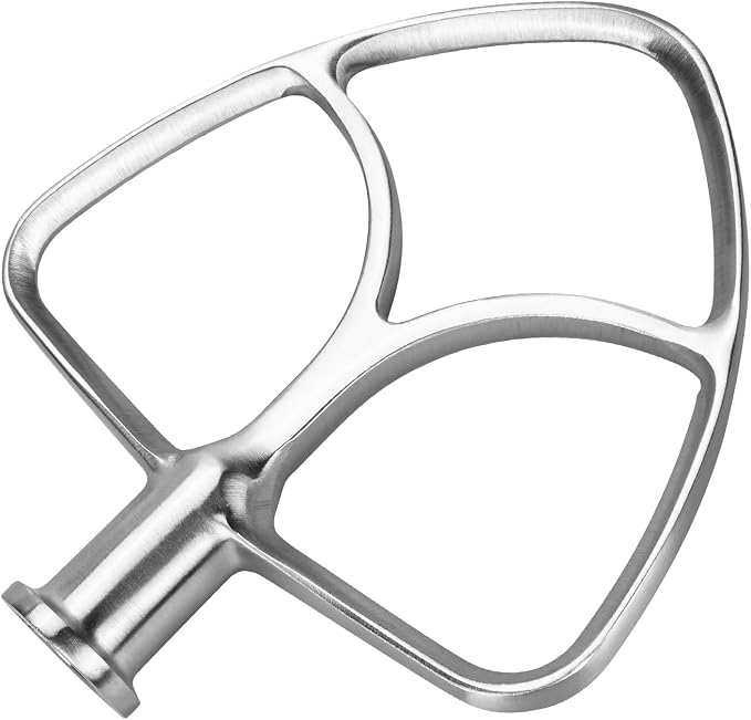 MMOBIEL K45B Stainless Steel Flat Mixer for KitchenAid 4.5-5 Quart Tilt Head Mixer on Stand Artisan & Classic Series by MMOBIEL - Blade Attachment - Dishwasher Safe - Image 1