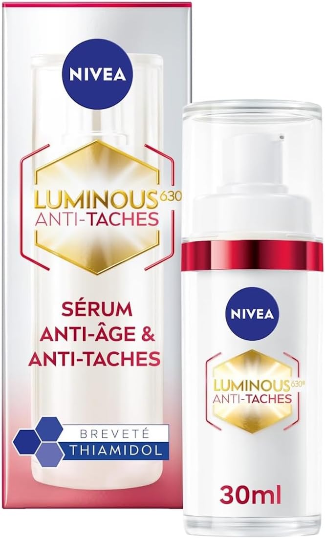 NIVEA Luminous 630 - Serum Visage Anti-Âge & Anti-Taches - Combleur De Rides Profond & Booster De Collagène - Thiamidol Breveté & Acide Hyaluronique - Tous Types De Peaux - 30 ml - Image 1