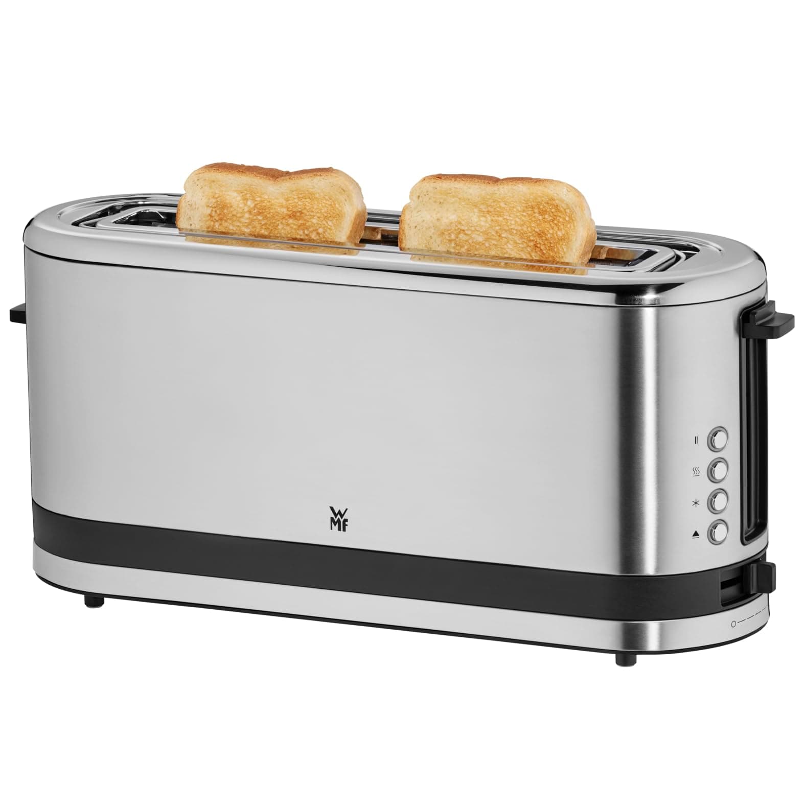 WMF KITCHENMINIS 0414120011 Bread Toast, 1 Extra Long Slot, 7 Burning Levels, 4 Functions, High Quality Cromargan Stainless Steel, 900 W,