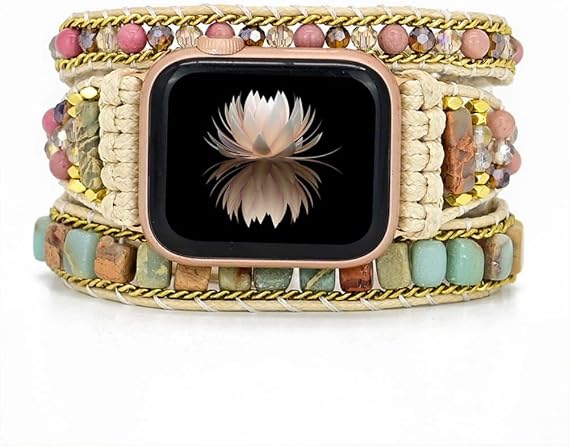 spier Bohemian Handmade Watch Band Compatible with Apple Watch Band 45mm 41mm 44mm 42mm 40mm 38mm - Image 1