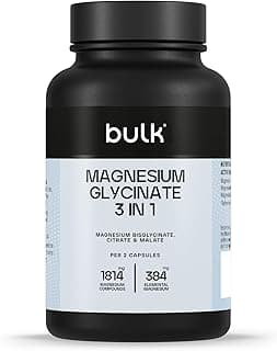 Bulk Magnésium 3-en-1 Complexe | 900mg à haute absorption | Complément magnésium triple force bisglycinate, citrate, malate | Soutient la fonction musculaire, l’énergie, la récupération | 90 comprimés