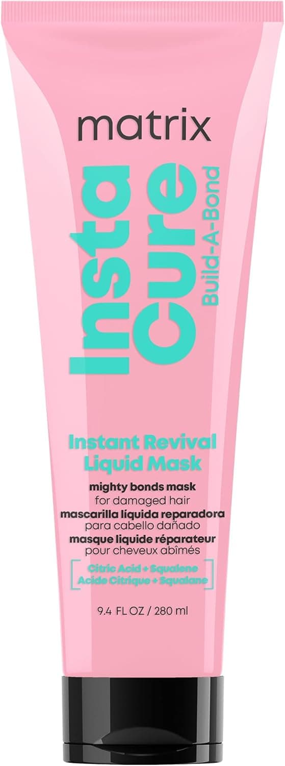 MATRIX, Masque Revitalisant Renforçateur de Liaisons, Cheveux Abîmés, Répare & Renforce la Fibre Capillaire, Acide Citrique & Squalane, Instacure Build-A-Bond, 250 ml