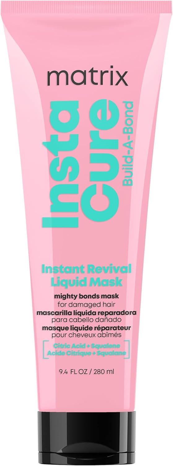 MATRIX, Masque Revitalisant Renforçateur de Liaisons, Cheveux Abîmés, Répare & Renforce la Fibre Capillaire, Acide Citrique & Squalane, Instacure Build-A-Bond, 250 ml - Image 1