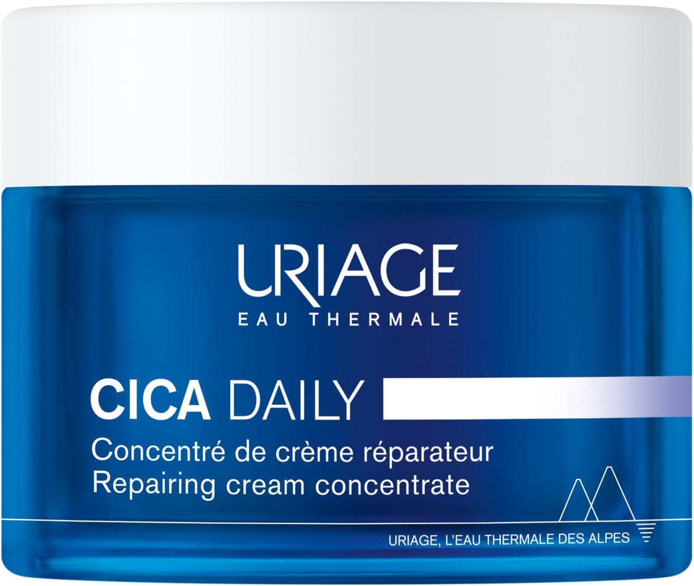 Uriage Cica-Daily Crème Réparatrice - Centella Asiatica, Acide Hyaluronique & à la Vitamine B5 - Répare & Hydrate en 1 Application - Sans Parfum - 96% d'Ingrédients d'Origine Naturelle - 50 ml