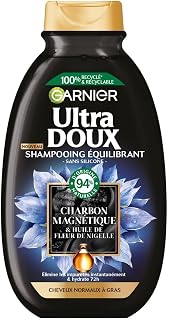 Garnier – Pure Freshness Shampoo with Magnetic Charcoal, Ultra Gentle Care with Nigella Oil (250 ml) – Pack of 3 - Image 1