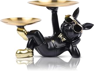 Bulldog Statue Multifunction Decorative Resin Storage Tray Creative Dog Storage Tank Coin Purse Keychain - Image 1