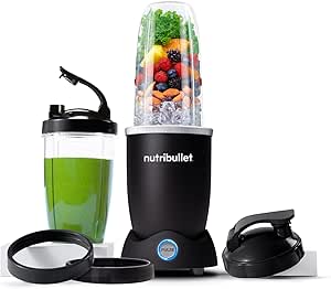 Nutribullet Pro 1200, Electric Blender, Grinder, Smoothie Blender, Multifunction Blender, Power 1200w, 700ml and 900ml Glasses, Black, NB120MB - Image 1