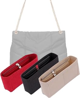 Organiseur de sac pour YSL LouLou Puffer Sac à bandoulière moyen (35 x 23 x 13,5 cm) (noir, style B : fermeture éclair latérale) - Image 1