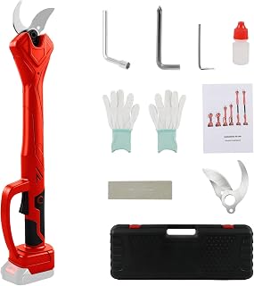 Coupe-branches sans fil compatible avec batterie Makita 18 V (sans batterie), sécateur électrique sans balais avec 2 vitesses, diamètre de coupe 40 mm, longueur 56,5 cm, pierre à aiguiser et lames de - Image 1