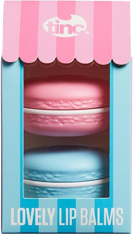Tinc, Vanilla Strawberry Scented Lip Balm, French Macaron Design, Nourishing and Super Moisturizing, Handbag Accessory, Gourmet Pastry Packaging - Image 1